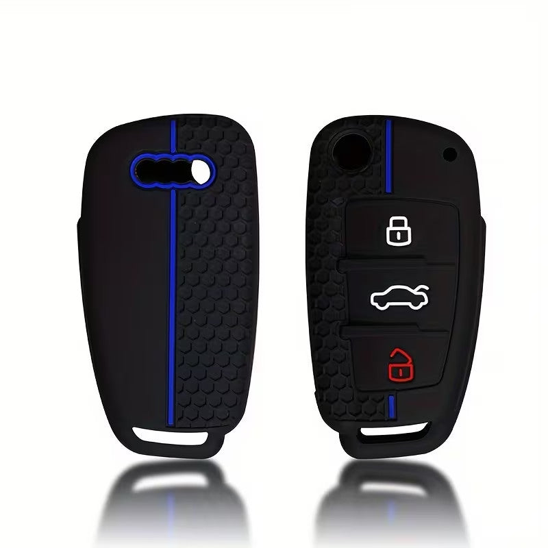COVER CHIAVE AUDI S3 Q7 TT A6 C6 A4 A5 A7 A3 Q2 Q3 GUSCIO TELECOMANDO SILICONE.