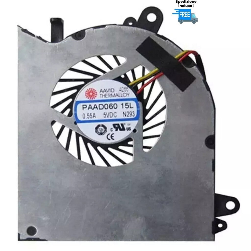 VENTOLA CPU MSI GS60 FAN 3 PIN VERSIONE 2 PER GPU RAFFREDDAMENTO NOTEBOOK