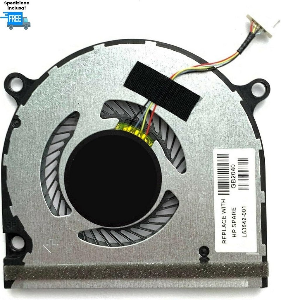 VENTOLA HP ENVY X360 HP 15-DS 15-DR 15-Z HP SPARE L53542-001 GPU FAN 4 PIN