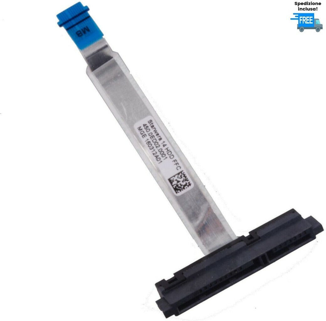 CONNETTORE SATA HDD HARD DISK HP X360 14-CD 15-CN X360 COMPLETO DI CAVO FLAT