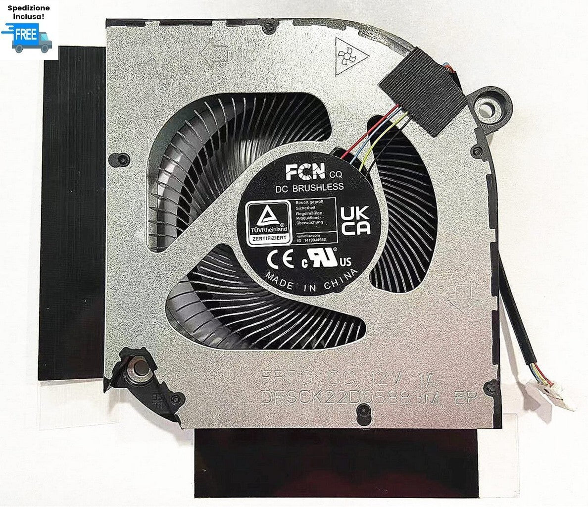 VENTOLA GPU ACER NITRO 5 AN515-58 AN517-55 AN515-46 PH317-55 PH315-55 DC 12V
