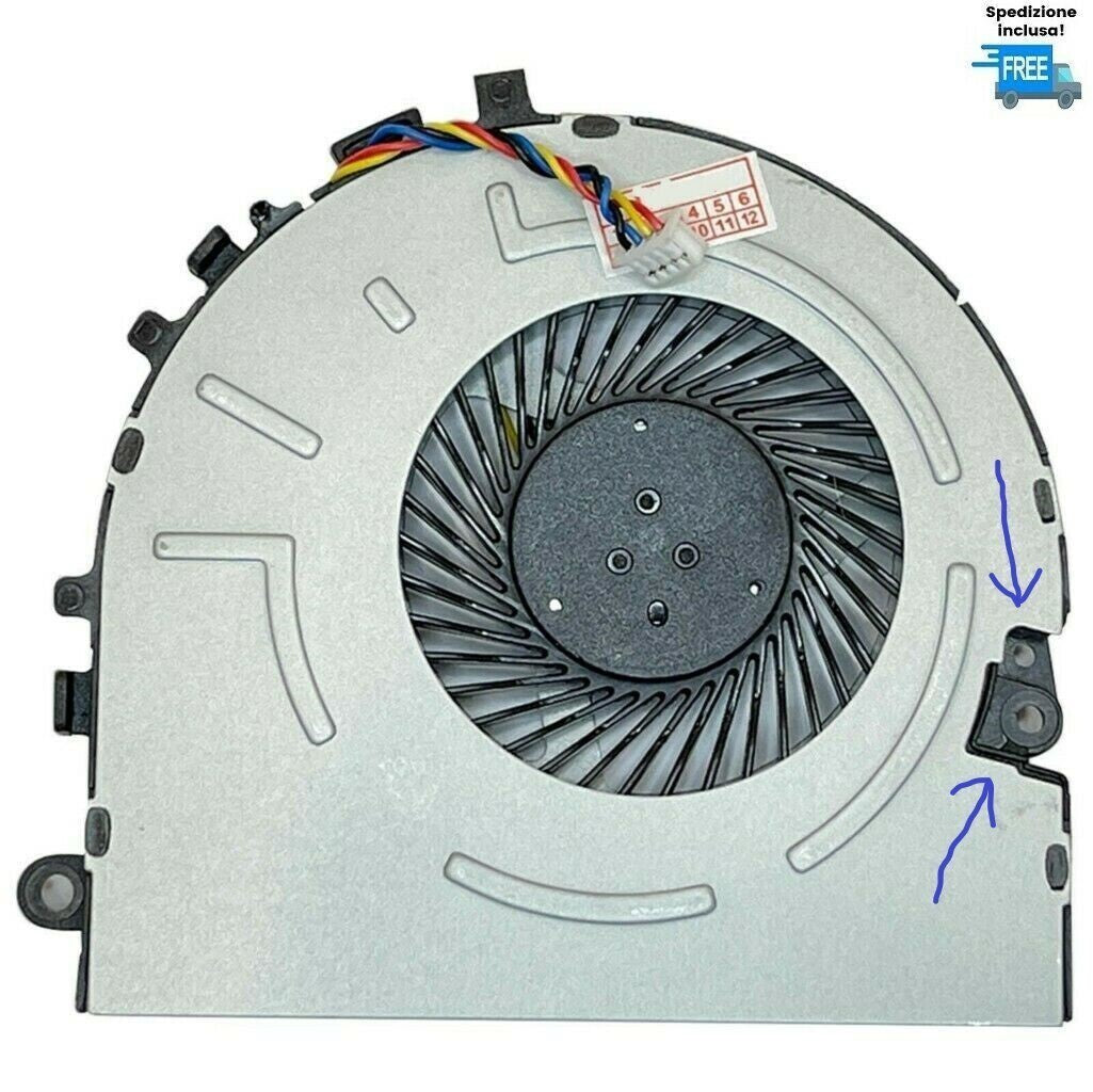 VENTOLA HP 15-DA 15-DB 15-DA0014TX 15-DA0024LA FAN 4 PIN DC 5V VERSIONE 2