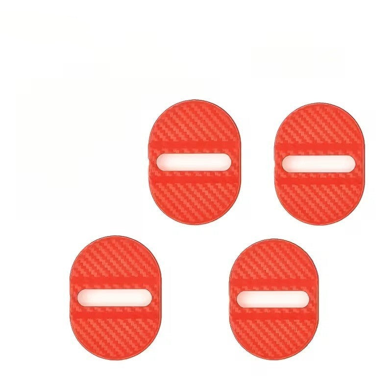Coperture Serratura copri Portiera Auto 4 Pezzi Rosso SPORT Universali