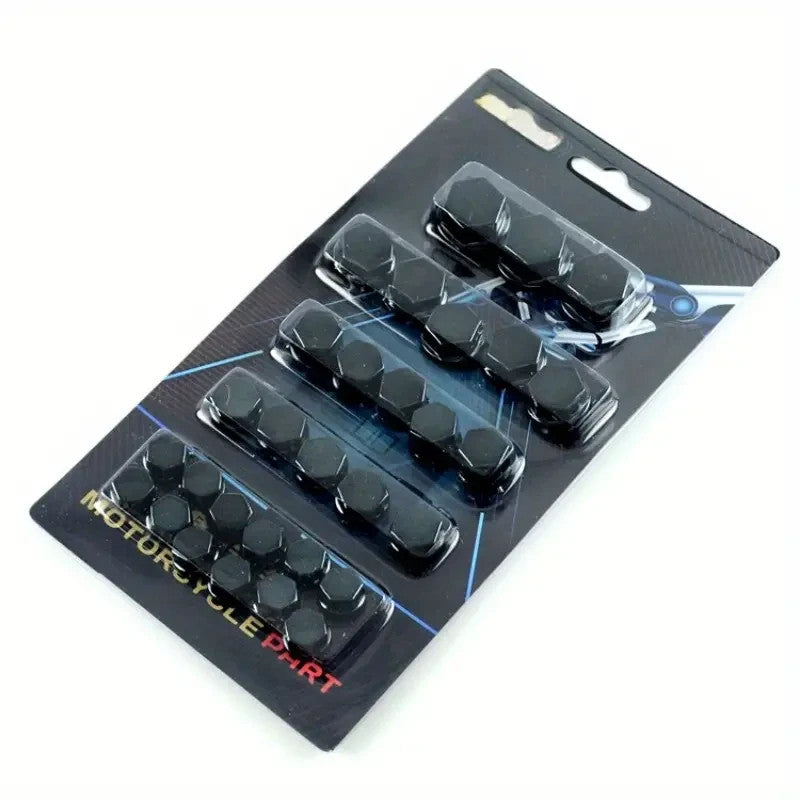 KIT 30 PEZZI COPRI DADI X MOTO SCOOTER COPRIDADI COLORE NERO TAPPI PROTEZIONE