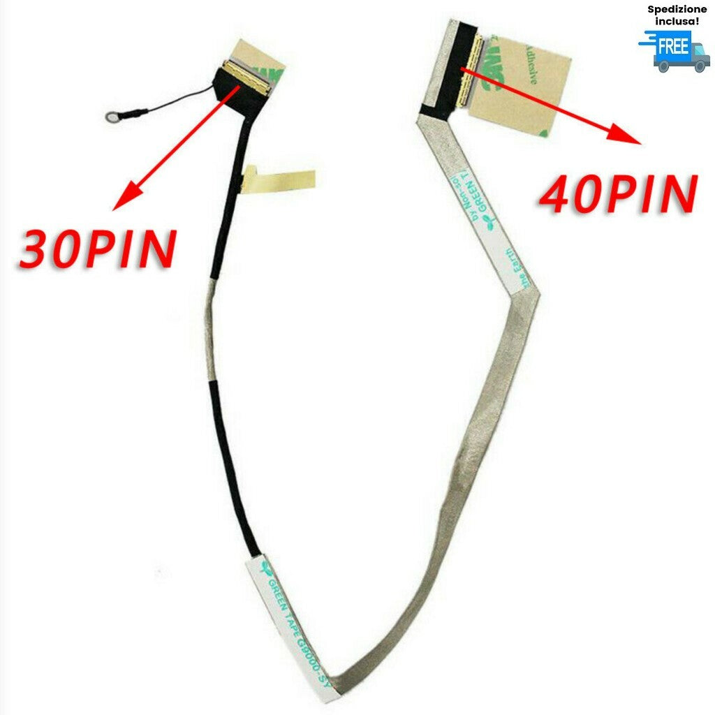 CAVO FLAT VIDEO TOSHIBA S55T S55T-A S50T-A P55T P50T TOUCH LED 1422-01E9000 LED