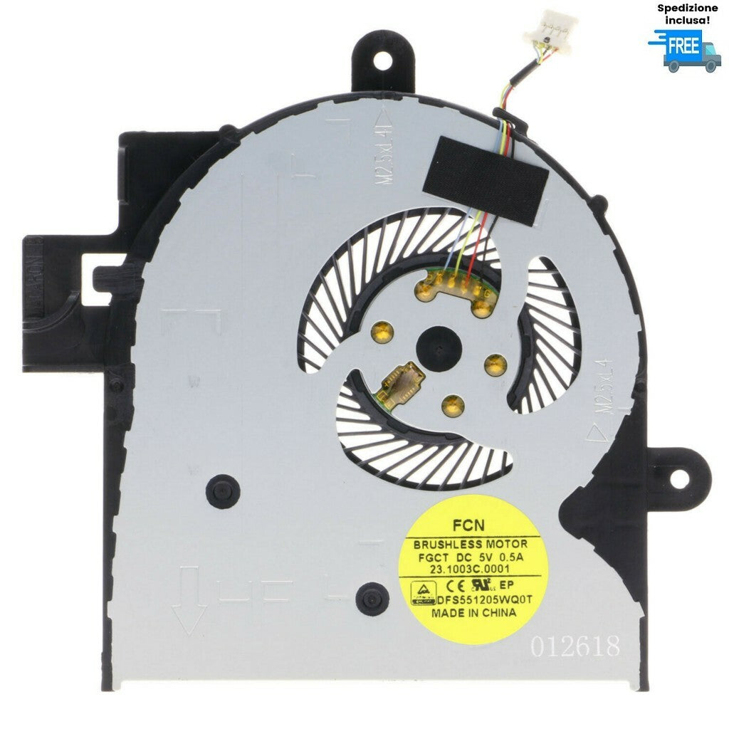 VENTOLA HP ENVY X360 15-BK 15T-W M6-W CPU FAN NUOVA COOLER 4 PIN
