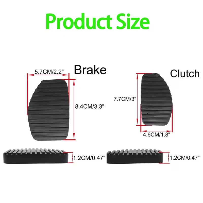 2PCS RUBBER BRAKE CLUTCH PEDAL COVERS FOR PEUGEOT 206 306 405 406 407 508 5008