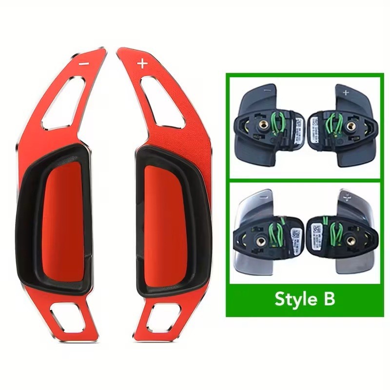 2 Leve Paddle Cambio Alluminio Rosso Mercedes Classe C CLA GLC Automatico