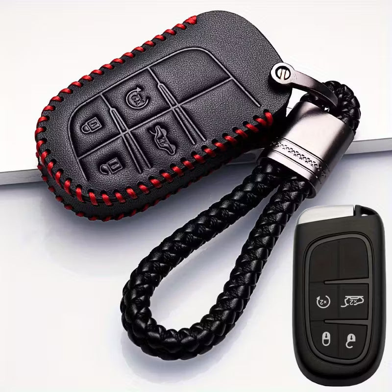 COVER PORTACHIAVI ECOPELLE JEEP RENEGADE COMPASS WRANGLER GRAND CHEROKEE 4 TASTI