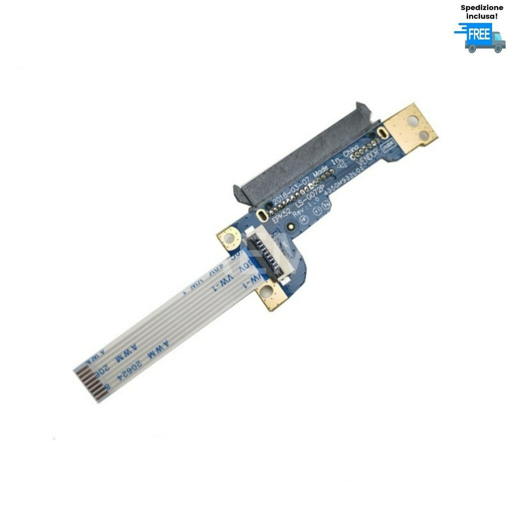 CONNETTORE SATA HARD DISK HP 15-DA 15-DB 250 G7 255 G7 LS-G072P CAVO FLAT INCL.