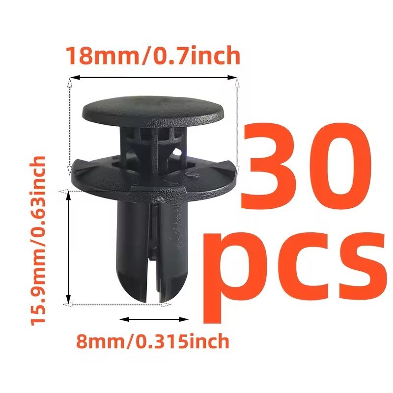 Clip fissaggio cofano Hyundai i30 Tucson Santa Fe Kia Sportage Ceed 30pz