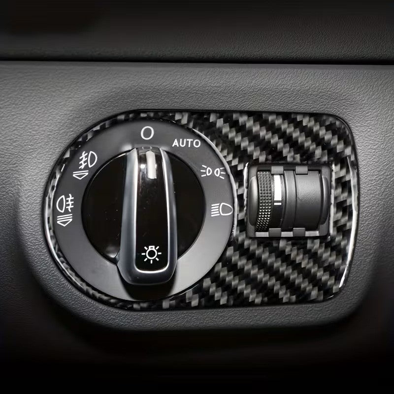 COVER ADESIVO INTERRUTTORE FARI AUDI TT 8J 2008 2014 CORNICE DECORATIVA