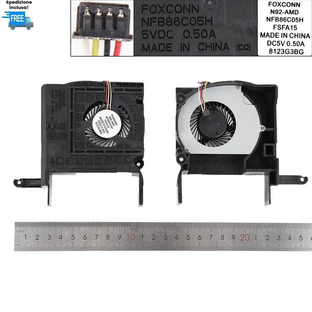 VENTOLA HP ALL IN ONE 20-C023W 20-C 22-B 24-g014 24-g214 24-g020 FAN 4 PIN