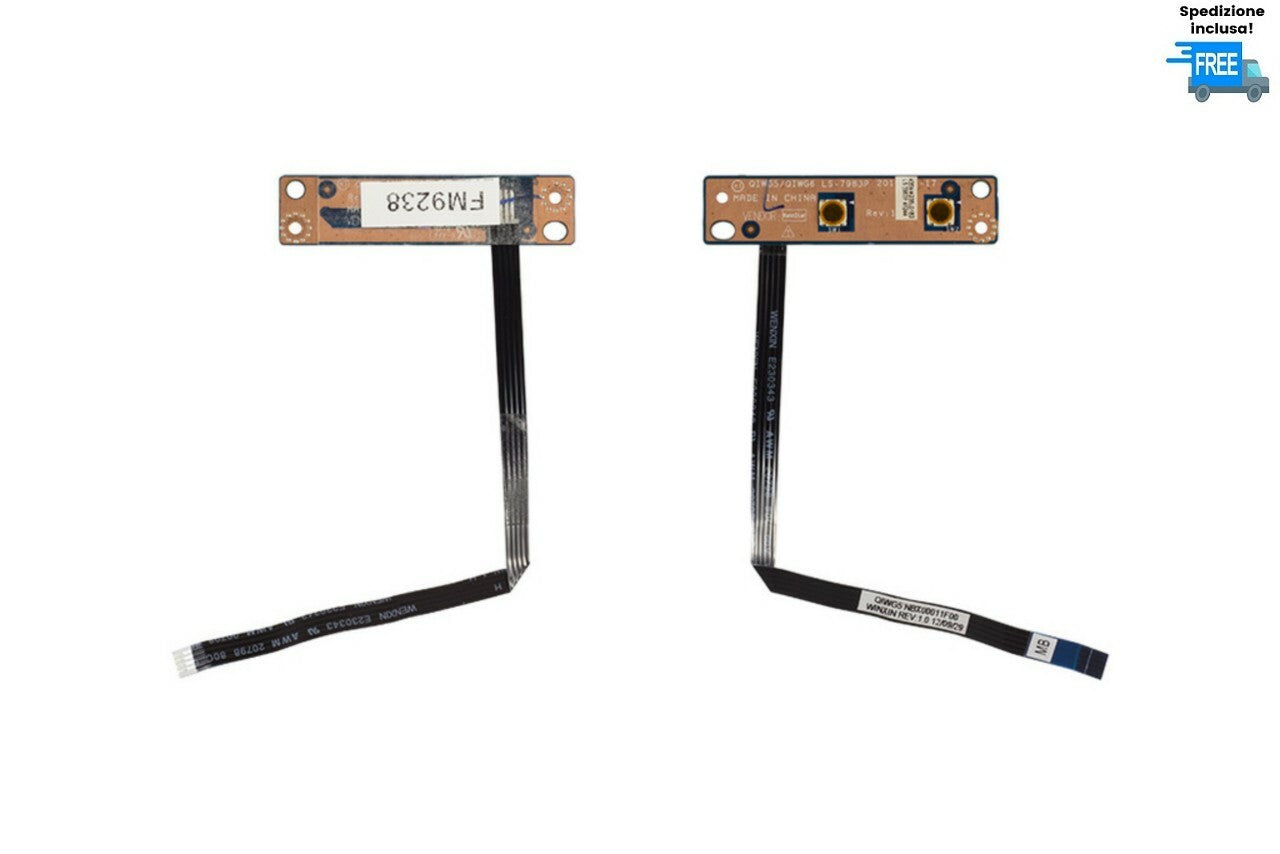 LENOVO IDEAPAD G580 G585 G480 G485 INTERRUTORE POWER BUTTON BOARD TASTO LS-7983P