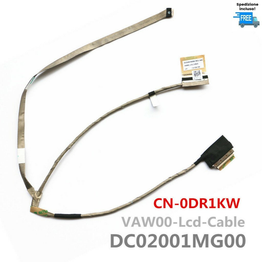 Dell Inspiron 3521 3537 5521 V2521D 5535 5537 cavo flat LED DC02001MG00 0DR1KW