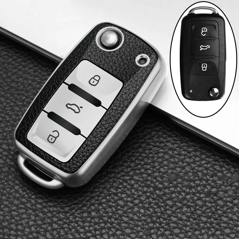 COVER CHIAVE VW TIGUAN PASSAT GOLF JETTA BEETLE GUSCIO TELECOMANDO IN TPU