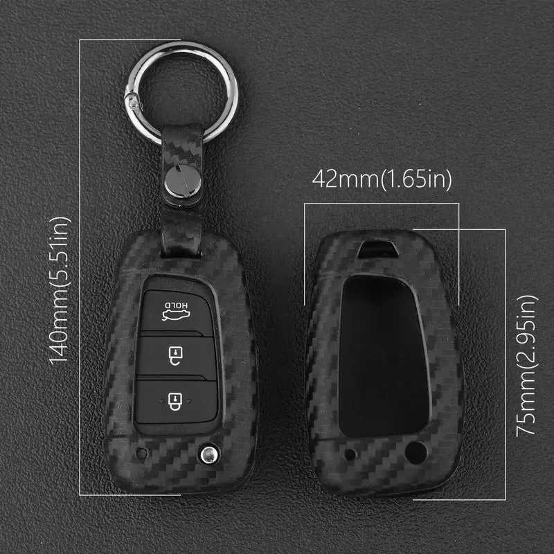 COVER CHIAVE + PORTACHIAVI HYUNDAI IX35 YUEDONG IX25 GUSCIO TELECOMANDO SILICONE
