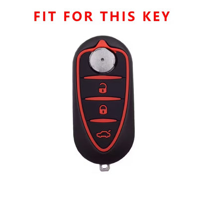 COVER CHIAVE ALFA ROMEO GIULIETTA MITO 159 GTO GTA GUSCIO TELECOMANDO SILICONE .