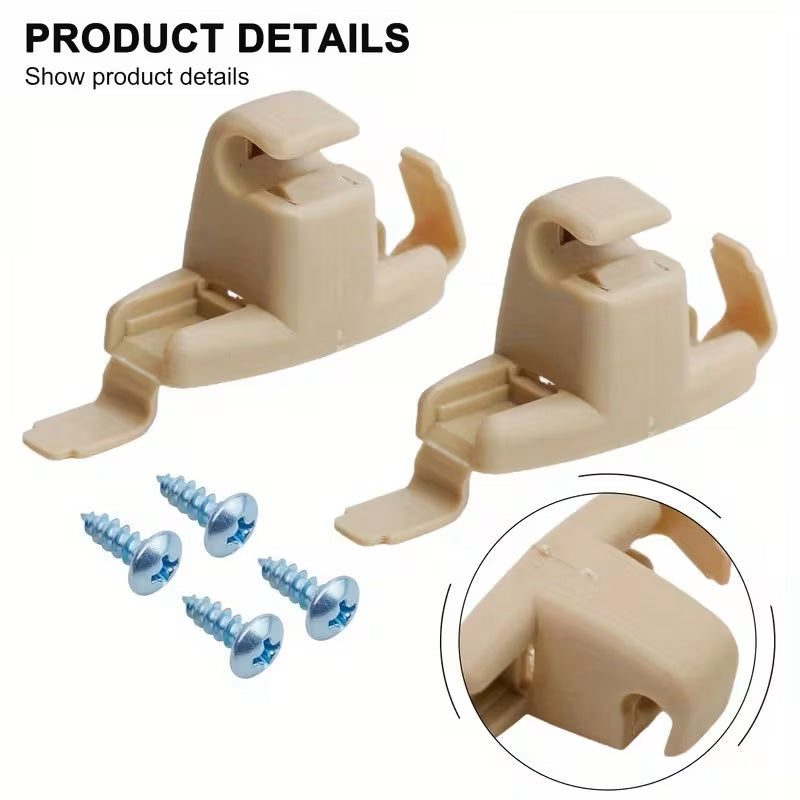 2 CLIP SUPPORTO ALETTE PARASOLE BEIGE BMW E46 E38 E53 51168243575