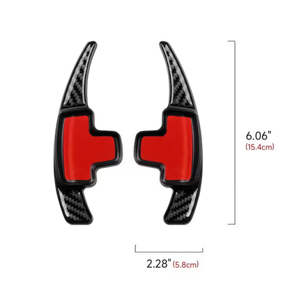 2 ESTENSIONI PALETTE PADDLE CAMBIO VOLANTE MERCEDES FIBRA DI CARBONIO ABS NERO