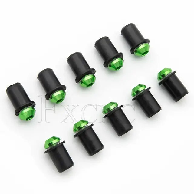 KIT 10 VITI M5 VERDI CUPOLINO PARABREZZA KAWASAKI Z900 Z750 ZX10R