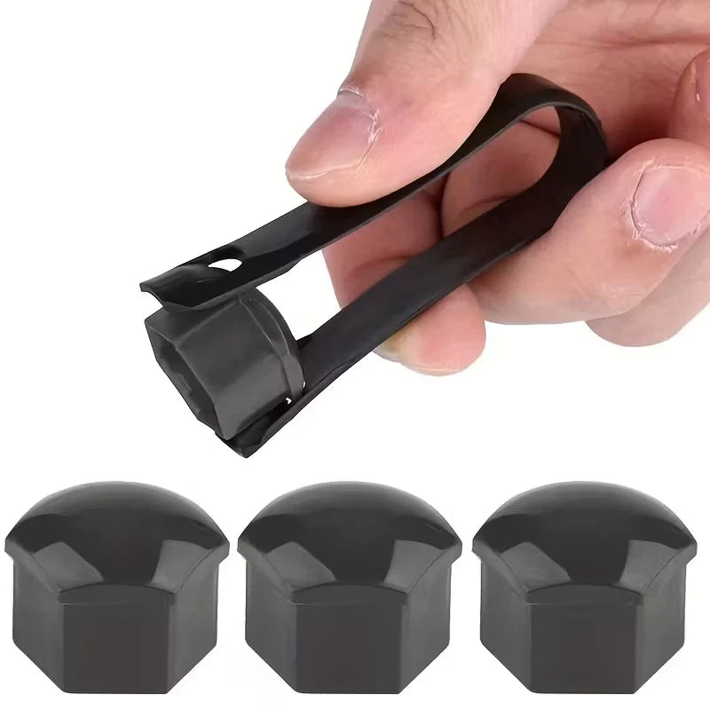 20 Copribulloni Ruota 17mm Neri con Pinzetta Copridadi Protezione Cerchi Auto