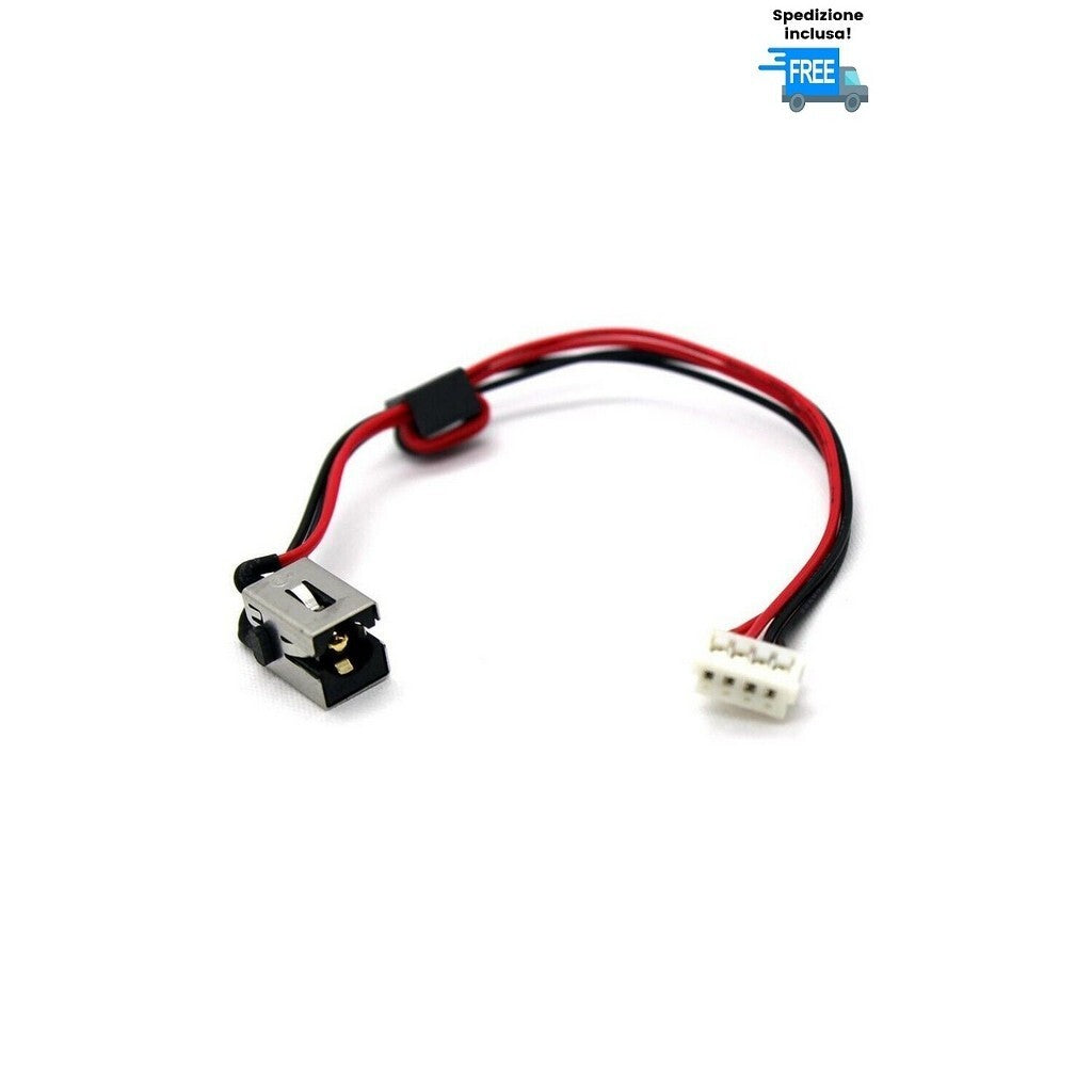 JACK TOSHIBA SATELLITE C50 C55 C55D C55T L50 L55D  DW608. CONNETTORE DC IN 4 PIN