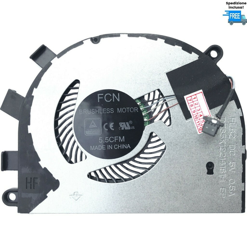 VENTOLA DELL INSPIRON 15 5584 FAN COOLER  NUOVA 4 PIN DC 5V