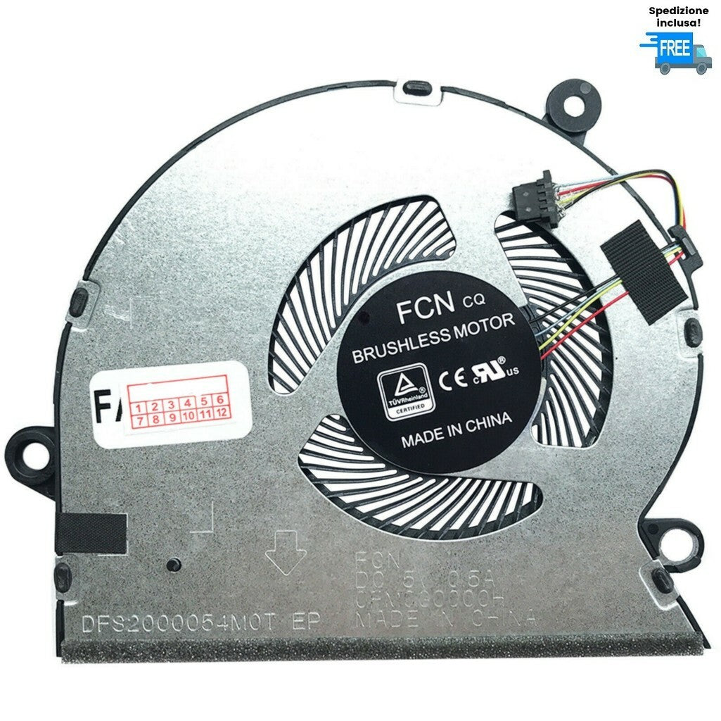 VENTOLA CPU FAN DC 5V VERSIONE 1 PER ASUS MARS 15 VX60GT K571 X571G F571G