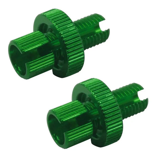 2 PEZZI VITI REGOLAZIONE CAVI FRENO E FRIZIONE M8 COLORE VERDE REGISTRO FRENI