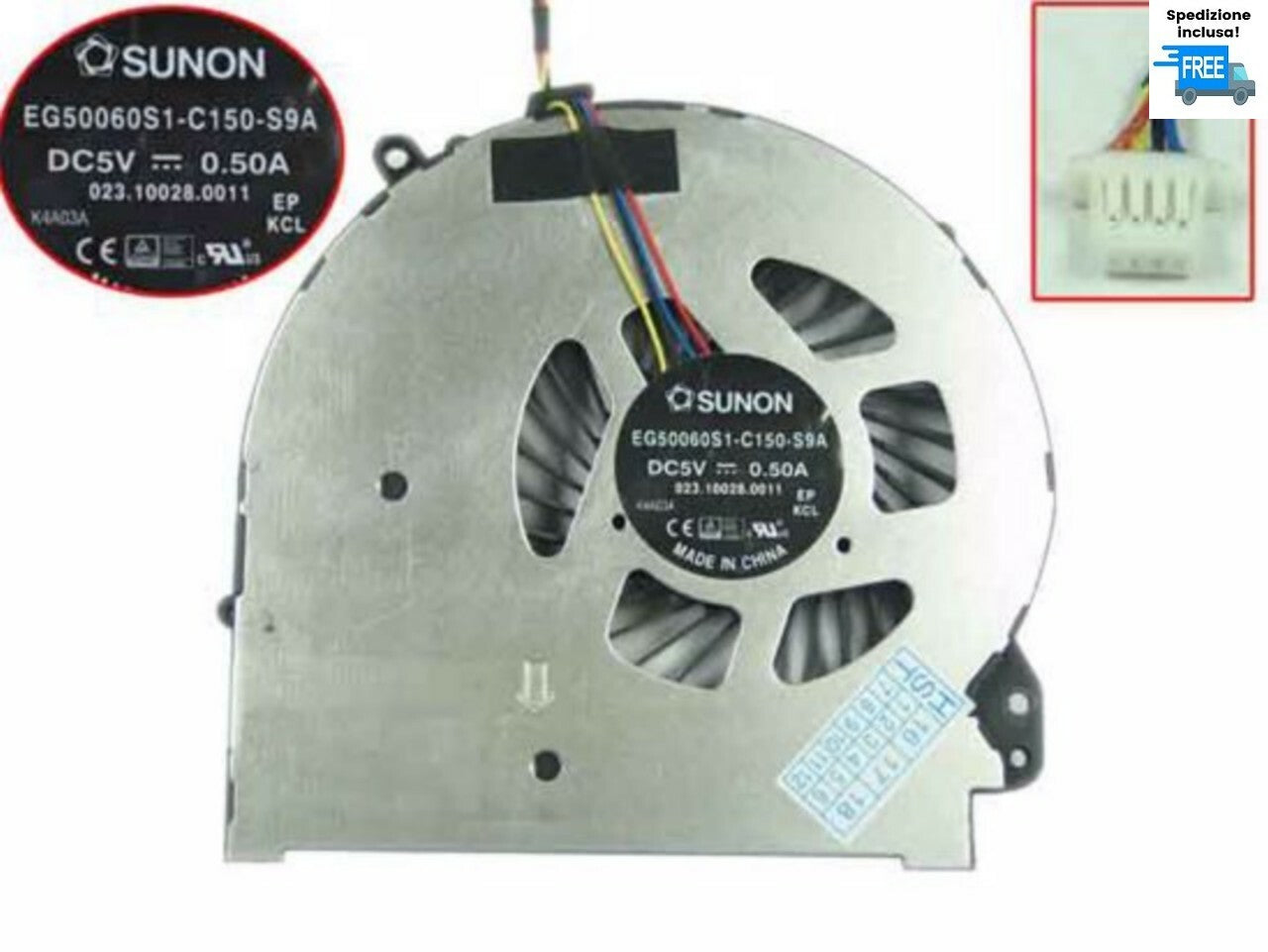 VENTOLA CPU HP OMEN 15-5000 15-5100 15t-5000 15-5200 FAN COOLER 4 PIN versione 1