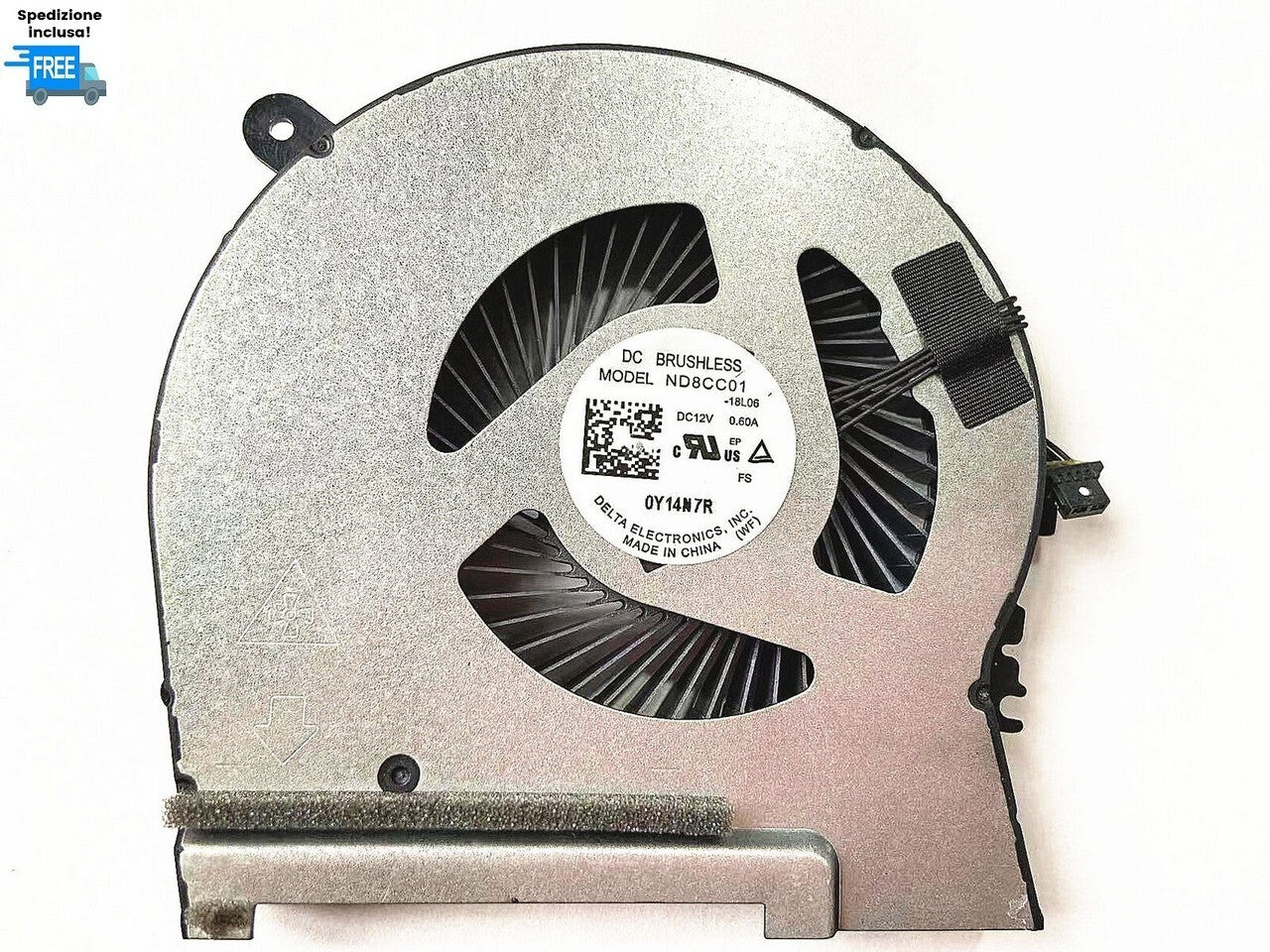 VENTOLA  HP OMEN 15-DH VERSIONE CPU 12V  FAN NUOVA 4 PIN
