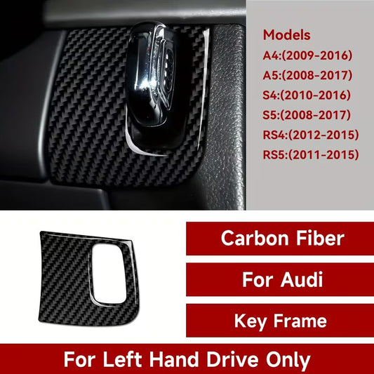 CORNICE COVER FORO CHIAVE AUDI A4 A5 S4 RS4 RS5 2008-2016 EFFETTO FIBRA CARBONIO