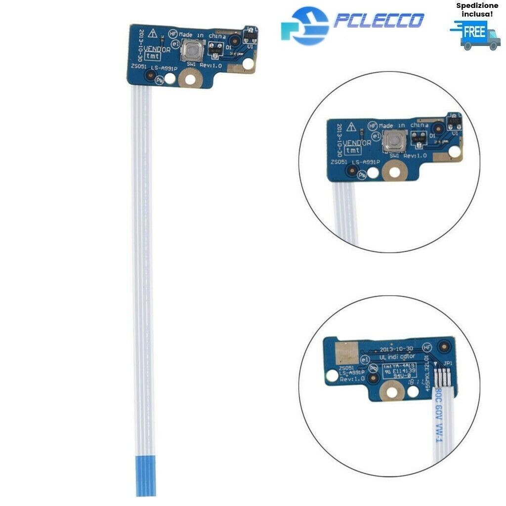 POWER BUTTON BOARD TASTO PULSANTE HP 15-G 15-R 15-S 15-H 250 G3 255 G3 LS-A991P