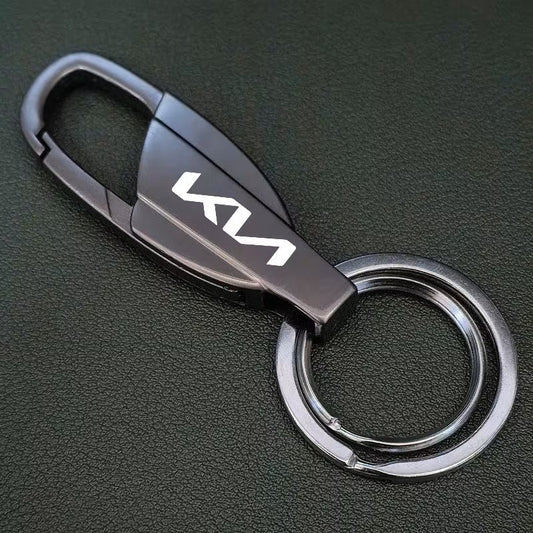 PORTACHIAVI KIA  COLORE GRIGIO SCURO METALLO CON MOSCHETTONE ACCESSORIO AUTO