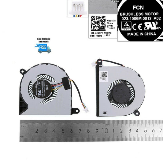 VENTOLA DELL INSPIRON 13 5378 5368 5568 7569 13-7000 15-5000  NUOVA FAN 4 PIN