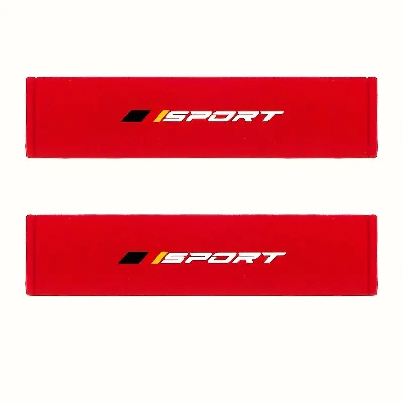 2 pz copertura copri cinture di sicurezza Rosse SPORT  BMW Audi Mercedes Volvo