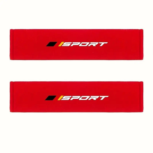2 pz copertura copri cinture di sicurezza Rosse SPORT  BMW Audi Mercedes Volvo
