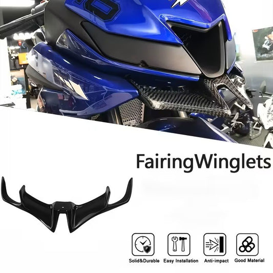 WINGLET ANTERIORE MOTO UNIVERSALE SPOILER CARENA ABS EFFETTO CARBON LOOK