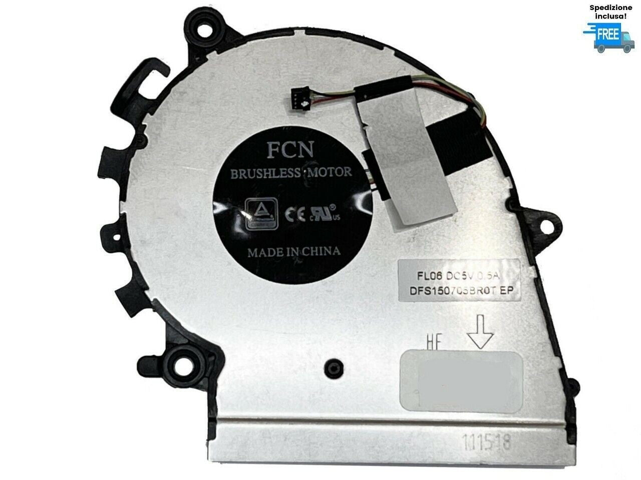 VENTOLA CPU LENOVO YOGA 530-14IKB FLEX 6-14IKB FAN DESTRA NUOVA 4 PIN COOLER