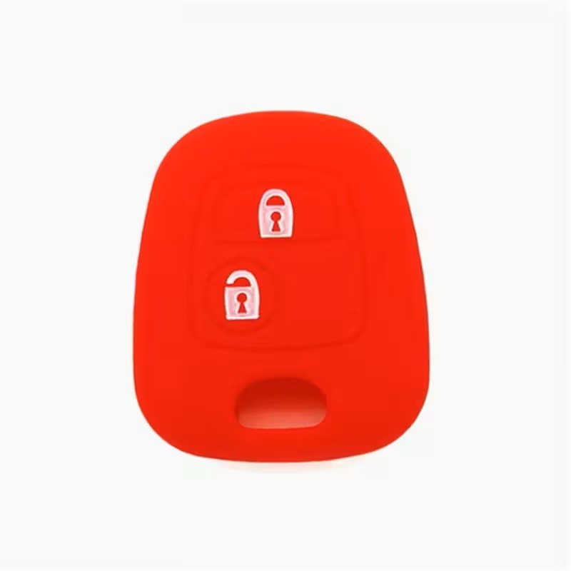 Cover Chiave Silicone 2 Tasti Peugeot 107 206 207 307 Citroen C1 C2 C3 C4 Aygo