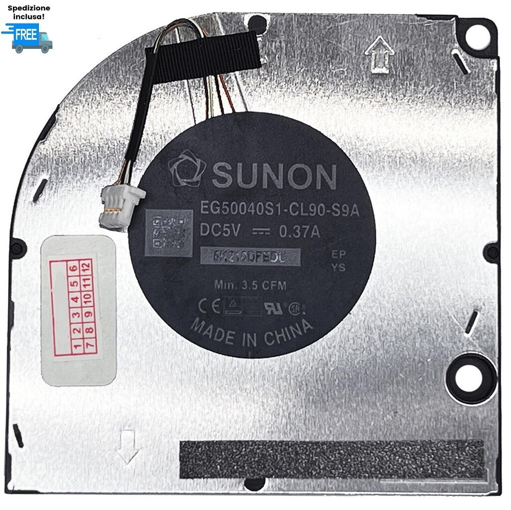 VENTOLA DELL LATITUDE 7320 FAN NUOVA 4 PIN  5V  COOLING FAN  VERSIONE 1