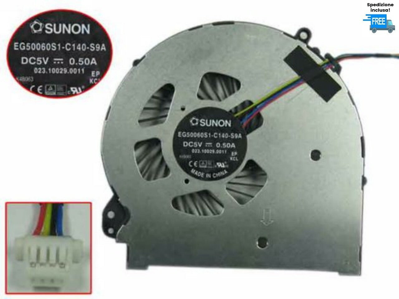 VENTOLA CPU HP OMEN 15-5000 15-5100 15t-5000 15-5200 FAN COOLER 4 PIN versione 2