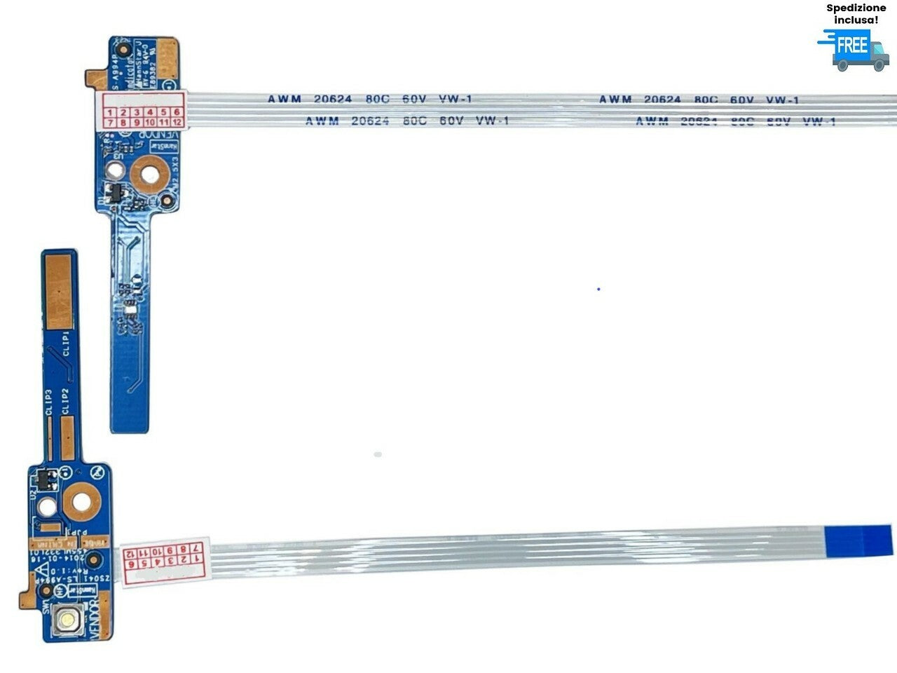 POWER BUTTON BOARD TASTO ON OF HP 14-R 14-G 240 G3 245 G3 246 G3 LS-A994P