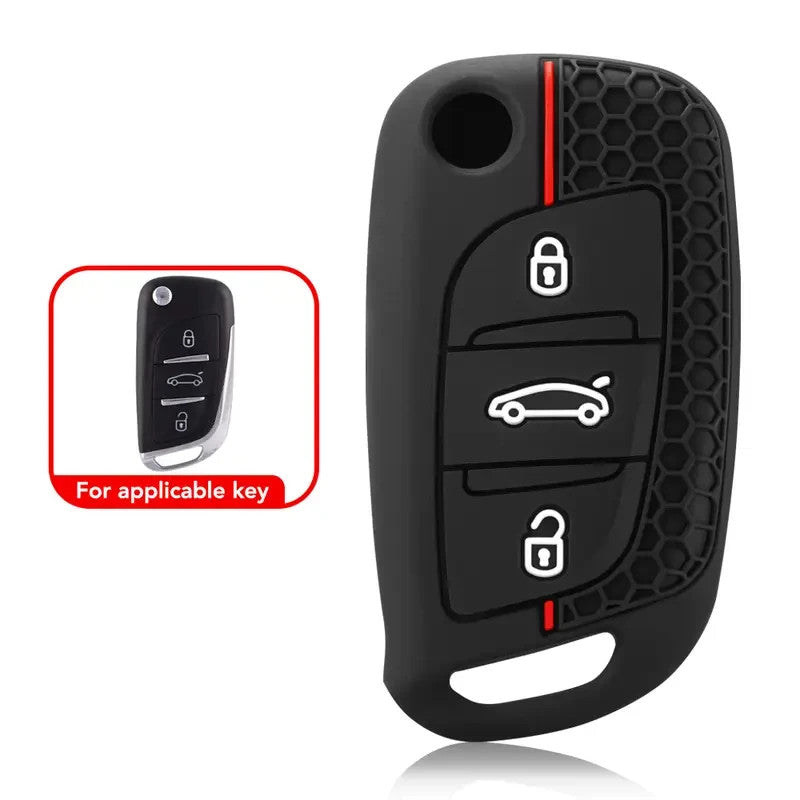 Guscio cover chiave silicone Peugeot  107 207 307 407 308 Citroen C2 C3 C4 DS4