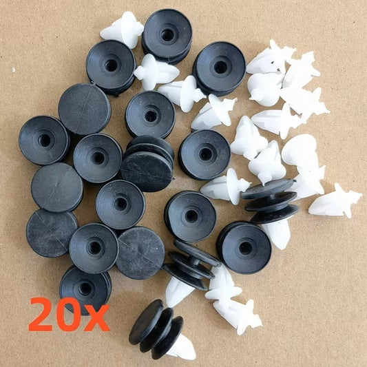 20 Clip Rivestimento Porte Compatibili Volvo S60 S80 V60 XC60 Nero Bianco