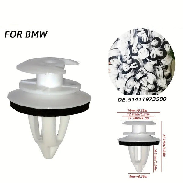 50 PEZZI CLIP DI FISSAGGIO PANNELLI PORTIERE BMW E46 E34 E36 E38 E39 E85 E86 E90