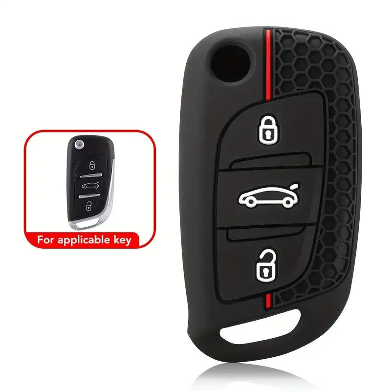 COVER CHIAVE PEUGEOT 207 307 308 CITROEN C2 C3 C4 C5 GUSCIO TELECOMANDO SILICONE