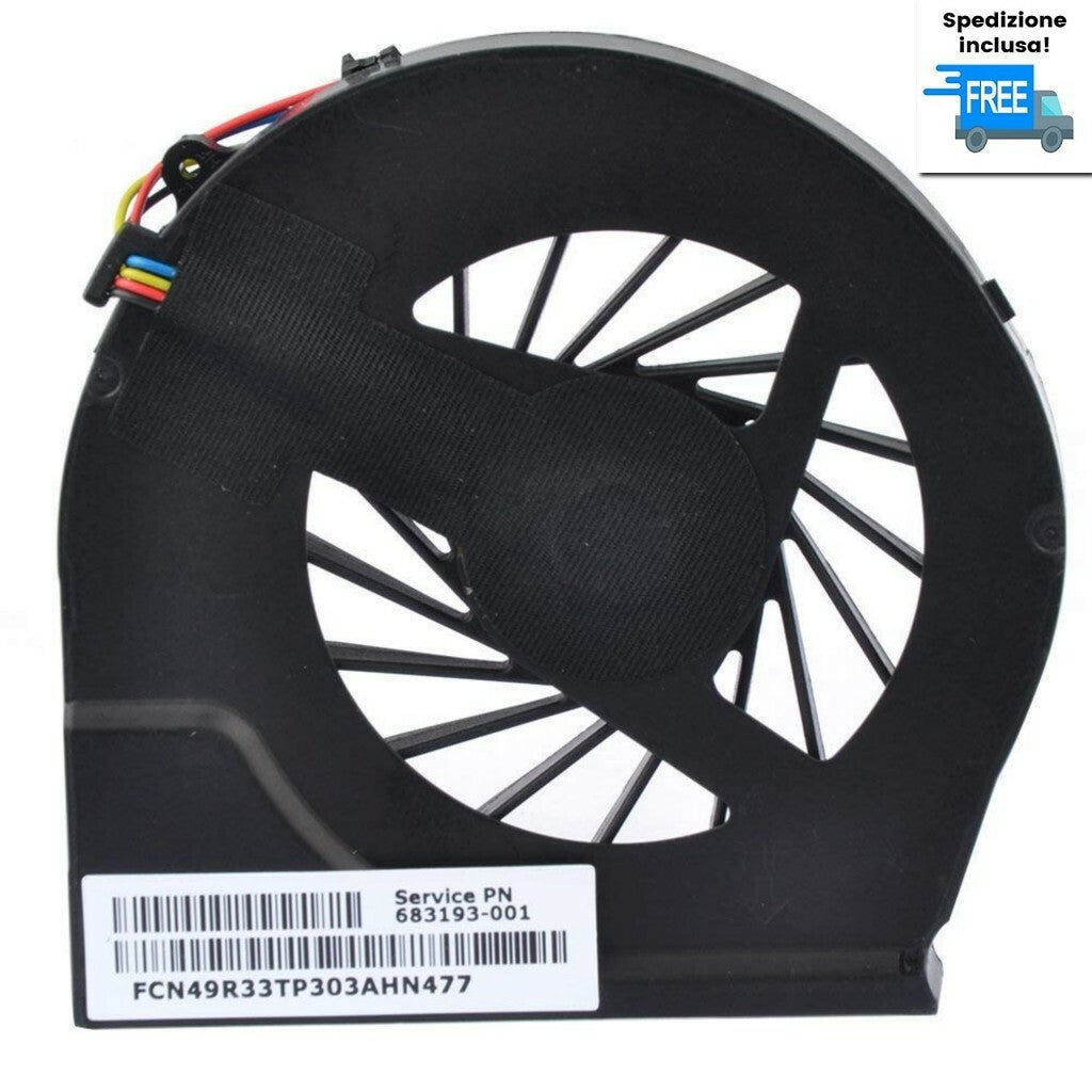 VENTOLA  HP G4-2000 Q72C G6-2000 G7-2000 FAN COOLING (4PIN) COOLING ORIGINALE