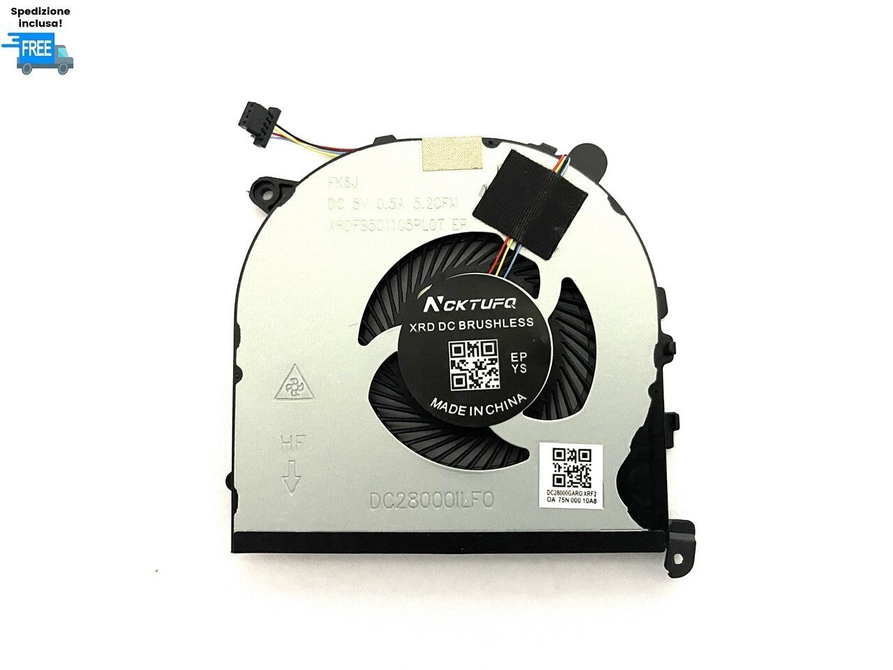 VENTOLA DELL XPS 15 9560  PRECISION 5520 FAN NUOVA COOLER VERSIONE 1